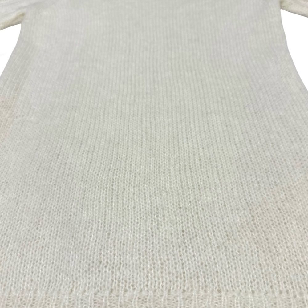 J.Crew “Dolce” Boat Neck Cable Knit Mohair Wool Blend Sweater- Size Small-Ivory - Picture 5 of 9